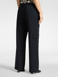 E.MIRO' MAIN Pantaloni cargo in jersey nero