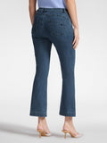 E.MIRO' PRE Jeans 5 tasche kick flare, "Florence" BLU SCURO