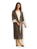 EMMEMARELLA1 Casacca kimono Acanto fantasia a pois kaki