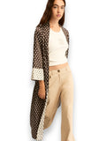 EMMEMARELLA1 Casacca kimono Acanto fantasia a pois kaki
