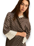 EMMEMARELLA1 Casacca kimono Acanto fantasia a pois kaki