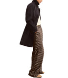 EMMEMARELLA1 Pantaloni palazzo fantasia Baobab kaki