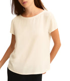 EMMEMARELLA1 Blusa acetata morbida BIANCO LANA