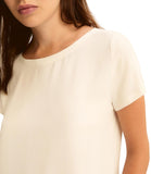 EMMEMARELLA1 Blusa acetata morbida BIANCO LANA