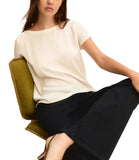 EMMEMARELLA1 Blusa acetata morbida BIANCO LANA
