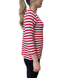 EMMEMARELLA1 T-shirt a righe rosso
