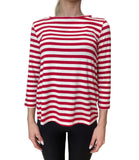 EMMEMARELLA1 T-shirt a righe rosso