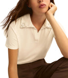 EMMEMARELLA1 Polo onirica con dettaglio strass bianco