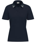 EMMEMARELLA1 Polo onirica con dettaglio strass blu
