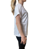 EMMEMARELLA1 Blusa Ramo effetto raso bianco