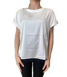 EMMEMARELLA1 Blusa Ramo effetto raso bianco