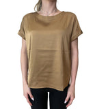 EMMEMARELLA1 Blusa Ramo effetto raso cammello