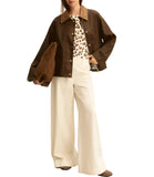 EMMEMARELLA1 Blusa Rane leopardata BIANCO LANA
