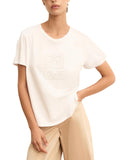 EMMEMARELLA1 T-shirt con logo strass Tema bianco