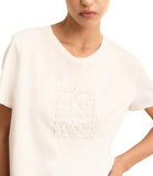 EMMEMARELLA1 T-shirt con logo strass Tema bianco