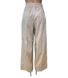 EMMEMARELLA2 Pantalone con laccio in vita Calao beige