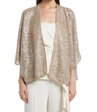 EMMEMARELLA2 Cappa coprispalle con paillettes beige