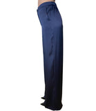 EMMEMARELLA2 Pantaloni effetto lucido Taro1 blu