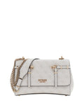 GUESS ACC D COL Borsa leona crossbody panna