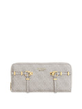 GUESS ACC D COL Portafoglio Leona large zip around panna