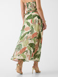 GUESS APP D COL Gonna new romana fantasia foglie MARRONE MLT