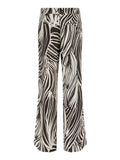 GUESS APP D COL Pantaloni Bastienne wide leg fantasia zebra B.CO/MARRONE