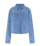 GUESS APP D COL Camicia in denim Wren DENIM CHIARO