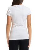 GUESS APP D COL T-shirt feather triangle bianco