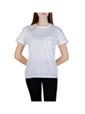 GUESS APP D COL T-shirt pocket logo bianco