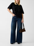 GUESS APP D COL Maxi T-shirt in cotone nero