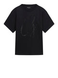 GUESS APP D COL Maxi T-shirt in cotone nero