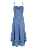 GUESS APP D COL Abito Marina in denim con spalline DENIM