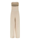 GUESS APP D COL Tuta lunga Jackie in misto lino pietra