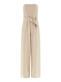 GUESS APP D COL Tuta lunga Jackie in misto lino pietra