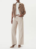 GUESS APP D COL Giacca biker New Monica ecosuede beige