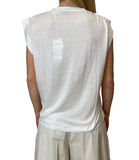 GUESS APP D COL T-shirt smanicata basic light in lyocell bianco