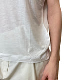 GUESS APP D COL T-shirt smanicata basic light in lyocell bianco