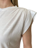 GUESS APP D COL T-shirt smanicata basic light in lyocell bianco