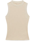 GUESS APP D COL Canotta francine smock hotfix top con strass beige