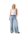 GUESS APP D COL Canotta sportiva logo strass bianco