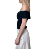 GUESS APP D COL Top Teodolinda shoulder off nero