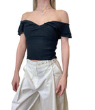 GUESS APP D COL Top Teodolinda shoulder off nero