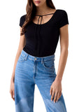GUESS APP D COL Top kimmie nero