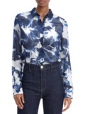 GUESS APP D COL Camicia Clouis fantasia fiori BLU MLT