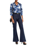 GUESS APP D COL Camicia Clouis fantasia fiori BLU MLT