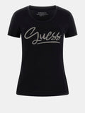 GUESS APP D PRE T-shirt logo script nero