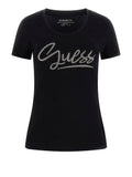 GUESS APP D PRE T-shirt logo script nero