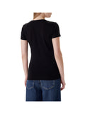 GUESS APP D PRE T-shirt camelia triangle logo nero