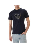GUESS APP U COL T-shirt triangle logo blu