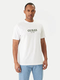 GUESS APP U COL T-shirt logo contrast bianco